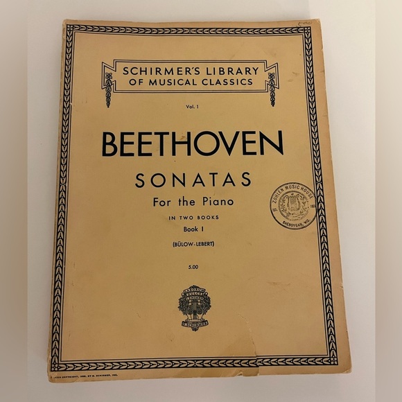 Beethoven Sonatas for the Piano, Book 1" from Schirmer's Library of Music - Picture 1 of 16